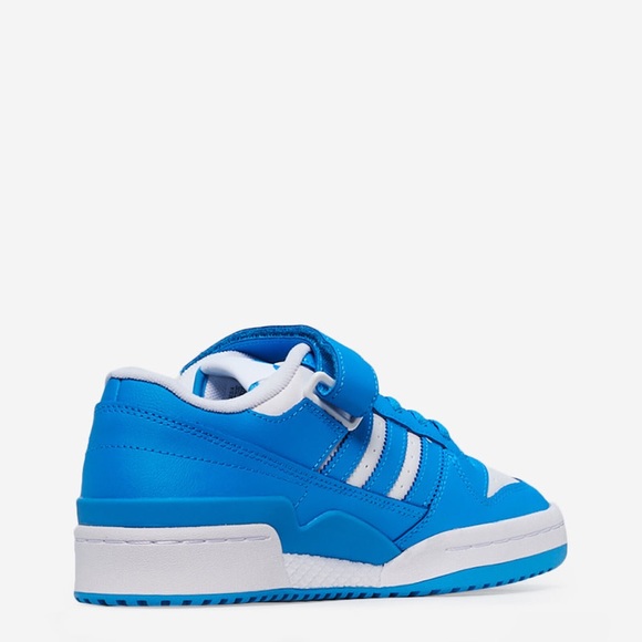 Adidas Unisex Originals Forum Low Shoes In Cloud White/pulse Blue/cloud White - Picture 7 of 9